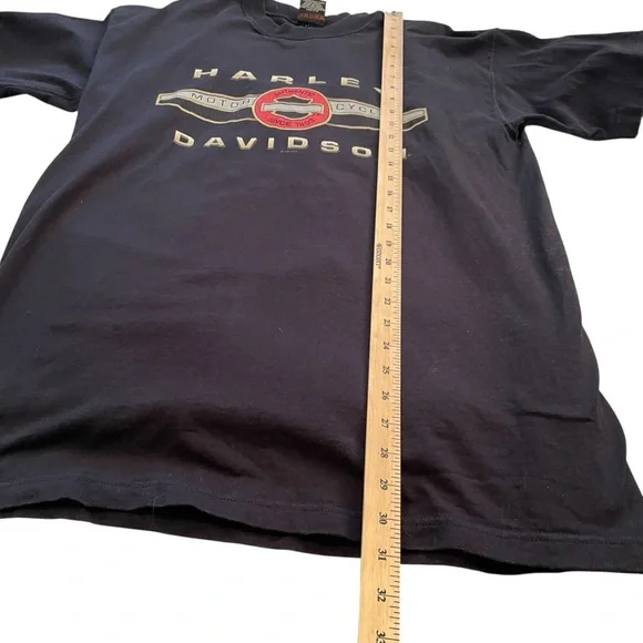 Harley-Davidson Black Short Sleeve Tee with Iconic Logo-From Nice,France-Large - Picture 7 of 8